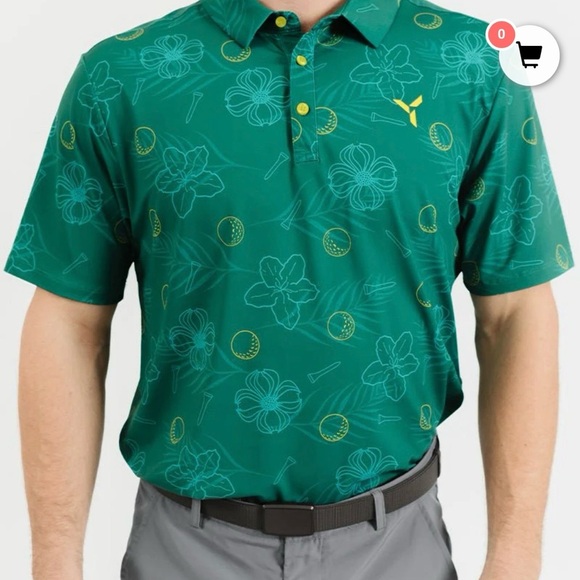 Men’s XXL Yatta Golf Green Golf Polo Shirt - Picture 2 of 9